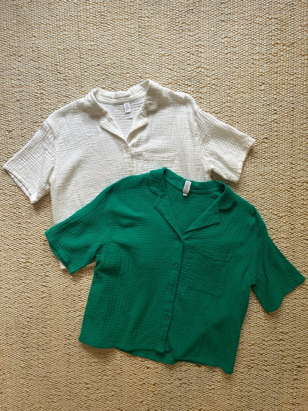 Stars Above cotton gauze button down shirts bundle of 2